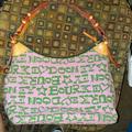 Dooney & Bourke Bags | Dooney & Bourke Pink & Green Scribble Bag Handbag Purse Graffiti Tote Barbie D&B | Color: Green/Pink | Size: Large