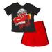 Disney Matching Sets | Disney Cars Tee And Short Set Lightning Mcqueen Toddler Tshirt Shorts 2t 3t 4t | Color: Black/Red | Size: Various