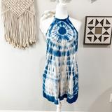 American Eagle Outfitters Dresses | American Eagle Blue Tie Dye Halter Racerback Sun Dress Size Small | Color: Blue | Size: S
