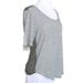 Madewell Tops | Madewell Gray Colorblock Scoop Neck T-Shirt High Low Tee Size M /1123 | Color: Gray | Size: M