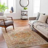 Alois 5'3" Round Traditional Driftwood/Black White/Dark Brown/Bone/Light Beige/Tan/Sage/Light Sage/Mustard/Olive/Rust Area Rug - Hauteloom