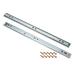 15.35-Inch,Ball Bearing Side Mount Drawer Slides,2 Sections, 27mm Wide,2pcs - Silver Tone