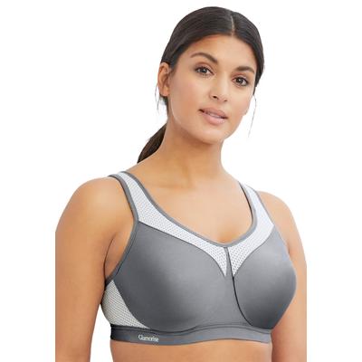 Plus Size Women's Glamorise® Wonderwire® High-Impact Underwire Sport Bra 9066 by Glamorise in Gray (Size 42 B)