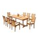 Teak Smith Rectangular 8 - Person Teak Outdoor Dining Set Wood/Metal in Brown | 105 W x 40 D in | Wayfair DSAspen_94MasRect_9_AA_1