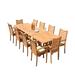 Winston Porter Cincere Rectangular 10 - Person Outdoor Dining Set Metal in Brown/White | 105 W x 40 D in | Wayfair DSAspen_94MasRect_11_AA_2