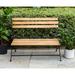 Latitude Run® Wooden Iron Garden Outdoor Bench Metal in Brown | 35 H x 41 W x 21 D in | Wayfair 85D3CA50992846C7983B55520F0C9B94