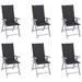 Red Barrel Studio® Outdoor Recliner Chairs Patio Chair w/ Cushions Solid Wood Acacia Wood in Brown/Gray | 43.9 H x 22.44 W x 27.17 D in | Wayfair