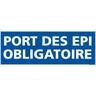 Panneau d'obligation Port des EPI obligatoire. Obligation Signalisation EPI. Autocollant, PVC, Alu