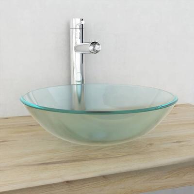 Bonnevie - Waschbecken,Handwaschbecken Hartglas 42 cm Mattiert vidaXL