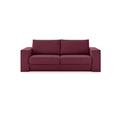 LOOKS by Wolfgang Joop Looks V-2 Designer Sofa mit Hockern und Regal, 2 Sitzer Couch, Funktionssofa, rot, Sitzbreite 180 cm