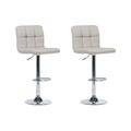 Lot de 2 chaises de bar réglables beiges