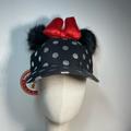 Disney Accessories | Disney Parks Minnie Mouse Pom Pom Hat | Color: Black/Red | Size: Os