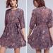 Anthropologie Dresses | Anthropologie Floreat Zharah Snakeskin Peasant Dress || Xs | Color: Pink/Purple | Size: Xs