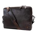 TORRO Laptop Bag – Genuine Leather Messenger Bag Compatible with 13 inch / 14 inch Laptop or MacBook (Dark Brown)