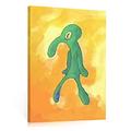 Bold and Brash Squidward Painting, Canvas Pictures for Bedroom, Funny Squidward Tentacle Painting, Poster Picture, Wall Pictures, Living Room Decoration, Waterproof, Great as a Gift, 30 x 40 cm