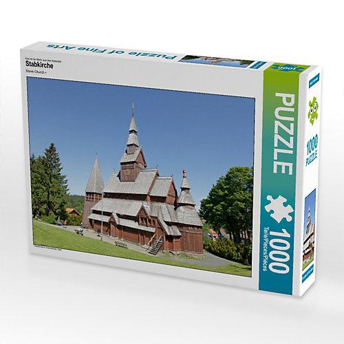Puzzle CALVENDO Puzzle Stabkirche - 1000 Teile Foto-Puzzle glückliche Stunden Kinder