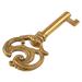 UNIQANTIQ HARDWARE SUPPLY Skeleton Key Metal in Yellow | 2.31 H x 0.1 W x 1.8 D in | Wayfair UA-53SK