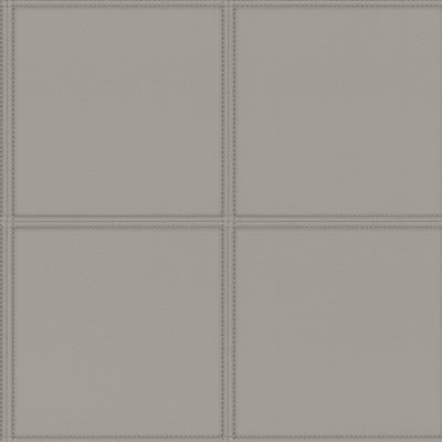 Advantage Avenue Grey Leather Wallpaper