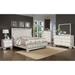 Global Pronex Madison Wood 5 Pcs Bedroom Set in Beige , Queen Size Bed , Mirror, Nightstand, Dresser, Chest