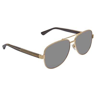 Gucci Accessories | New Gucci Grey And Gold Aviator Men's Sunglasses | Color: Gold/Gray | Size: 63mm-14mm-150mm
