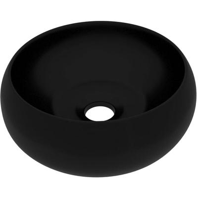 Luxuriöses Waschbecken Rund Matt Schwarz 40x15 cm Keramik vidaXL Image
