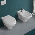 Coppia di sanitari sospesi wc copriwater soft close e bidet serie Karla