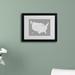 Trademark Fine Art 'USA States Text Map' Framed Textual Art Print on Canvas Canvas, Wood in Black/White | 11 H x 14 W x 0.5 D in | Wayfair