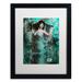 Trademark Fine Art 'Art Nouveau Zodiac Aquarius' Framed Graphic Art Canvas in Green | 20 H x 16 W x 0.5 D in | Wayfair ALI4411-B1620MF