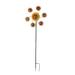 Sunflower Pinwheel Garden Twirler Metal Wind Spinner Stake 70.5 Inch - 70.5 X 23.5 X 4.5 inches