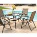 Arlmont & Co. Foehr Square 4 - Person 37" Long Outdoor Dining Set Wood/Metal in Brown | 37 W x 37 D in | Wayfair FAC72027C4E04336B2321BFAEC82E3DE