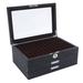 Latitude Run® 3-Layer 34 Slots Wooden Pen Display Box in Black | 5.12 H x 12.6 W x 8.66 D in | Wayfair 69BCC15C3DBC49588F8C19DE567BED7D