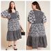Anthropologie Dresses | Adrienne Flounced Midi Dress | Color: Black/White | Size: 16w