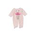 Pitter Patter Long Sleeve Outfit: Pink Bottoms - Size 0-3 Month