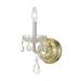 Crystorama Traditional Crystal 9 Inch Wall Sconce - 1031-PB-CL-MWP