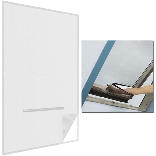 Fliegengitter für Dachfenster 140x170cm mit Reißverschluss:Weiß, 2er Set
