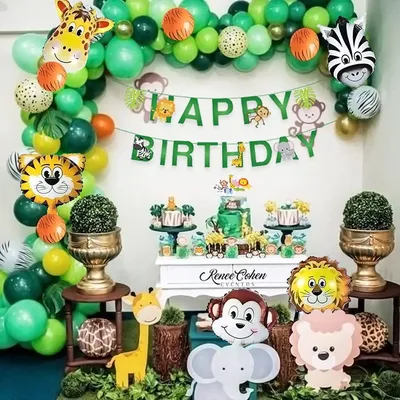 Ballon vert de décoration d'anniversaire pour garçon de 1 an décorations de fête d'anniversaire