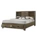 Roundhill Furniture Loiret Rubbed Gray Oak Finish Wood Storage Platform Bed