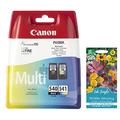 Ink Jungle PG540 Black & CL541 Colour Genuine Original Ink Cartridge For Canon PIXMA MX375 MX395 MX435 MX475 MX515 MX525 MX535 MX455 TS5150 TS5151 Printers Wildflower Pack