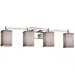 Justice Design Group Textile Tetra Vanity Light - FAB-8424-15-GRAY-CROM-LED4-2800