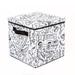 Baum Kid"s Coloring Lidded Storage Cube w/ 4 Pack Of Washable Markers Fabric in Black/White | 11 H x 11 W x 11 D in | Wayfair 752760325984
