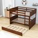 Harriet Bee Full Over Full Wooden Bunk Bed w/ Twin Size Trundle in Brown | 59 H x 57 W x 79 D in | Wayfair 3E12EE07D7ED4FE8A05BF6A0D5B68A68