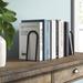 The Twillery Co.® Elements Bookends 7.5 H x 5.75 W x 3.5 D in/brownMetal in Black | 7.5" H X 5.75" W X 3.5" D | Wayfair