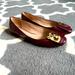 Tory Burch Shoes | Beautiful Classy Tory Burch Flats To Charm Your Shoe Collection ~ Hardly Worn | Color: Red | Size: 7.5