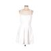 CATHERINE Catherine Malandrino Casual Dress - A-Line: White Solid Dresses - Used - Size 10