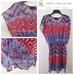 Anthropologie Dresses | Anthropologie / Corey Lynn Calter Sheer Silk Caftan Dress, Red White Blue, Nwt | Color: Blue/Red | Size: M