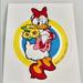 Disney Art | 3/$15. Vintage Disney Daisy Duck With Flowers Decal | Color: Red/Yellow | Size: Os