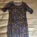 Lularoe Dresses | Lularoe Dress Blue Tribal Print Xl | Color: Blue/Orange | Size: Xl