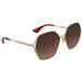 Gucci Accessories | New Gucci Brown And Gold Geometric Women's Sunglasses | Color: Brown/Gold | Size: 63mm-17mm-140mm