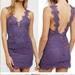 Free People Dresses | Free People Night Moves Lace Slip Mini Dress In Violet Purple | Color: Purple | Size: Xs
