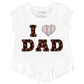 Youth Tiny Turnip White San Francisco Giants I Love Dad Fringe T-Shirt